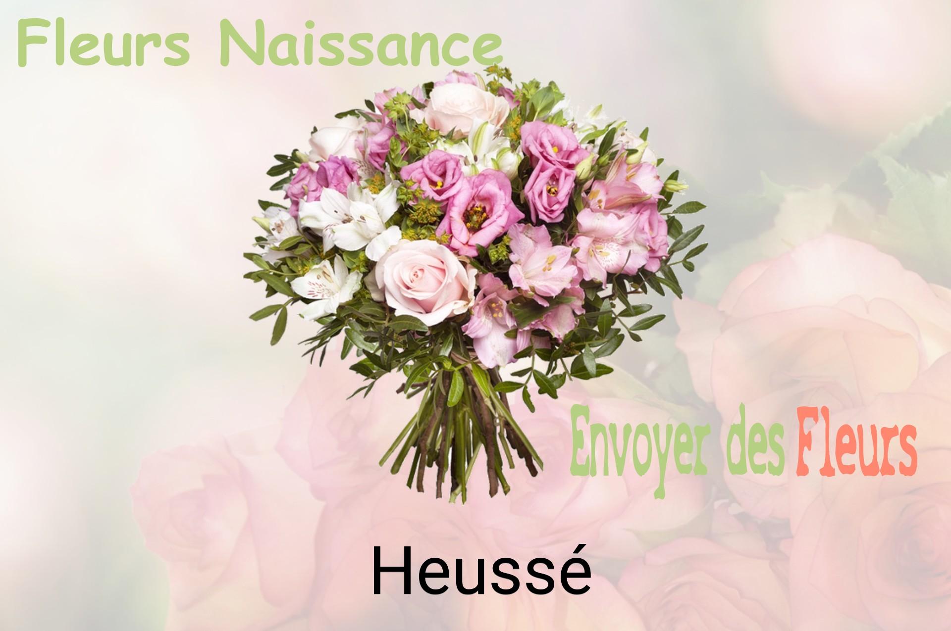 Bouquet de fleurs de naissance livré à Heussé